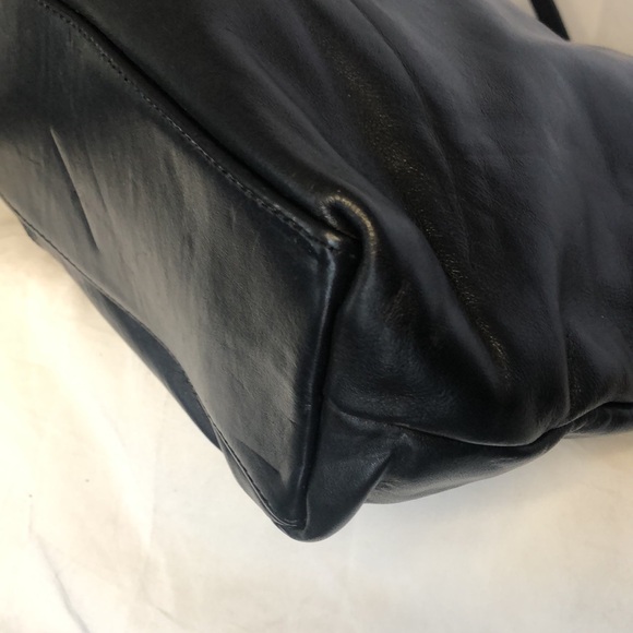 ATALLA dark blue genuine leather vintage shoulder handbag. - Picture 8 of 12